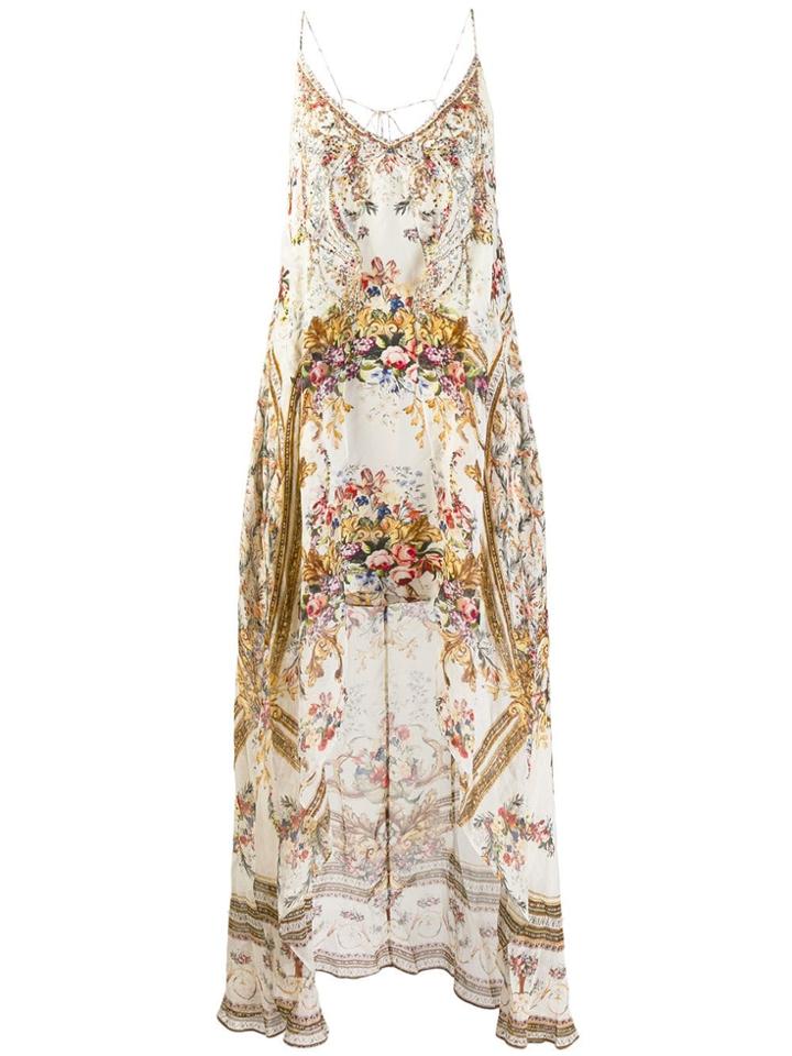 Camilla Overlay Floral Top - Neutrals