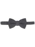 Eleventy Knitted Bow Tie - Grey