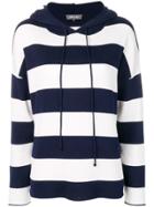 Philo-sofie Striped Hooded Sweater - Blue