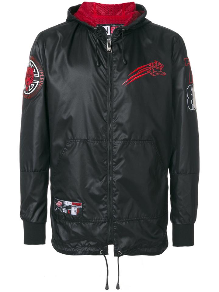 Plein Sport Hooded Sports Jacket - Black