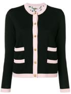 Tory Burch Contrast Trim Cardigan - Black
