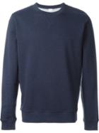 Sunspel Loopback Long-sleeved Sweatshirt, Men's, Size: Small, Blue, Cotton