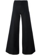 Emanuel Ungaro Vintage Flared Oversize Trousers, Size: 8, Black