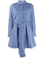 Derek Lam 10 Crosby Striped Shirt Dress - Blue