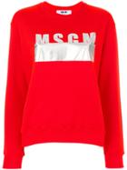 Msgm Branded Sweatshirt - Red
