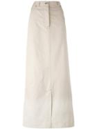 Dries Van Noten Straight Maxi Skirt, Women's, Size: 34, Nude/neutrals, Cotton