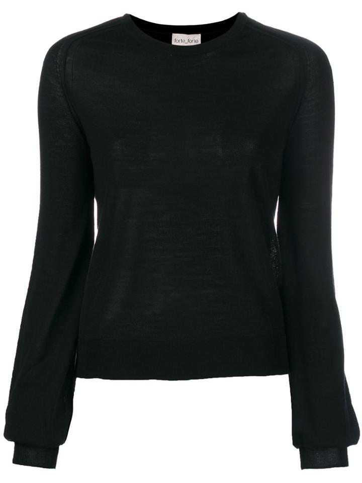 Forte Forte Crew Neck Jumper - Black
