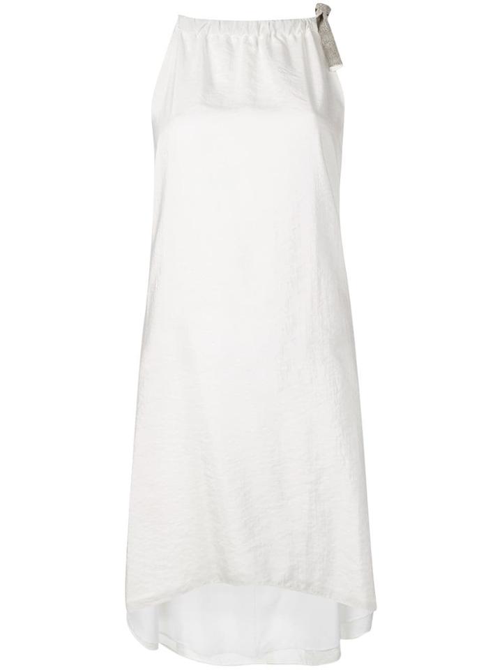 Fabiana Filippi Halterneck Flared Dress - White