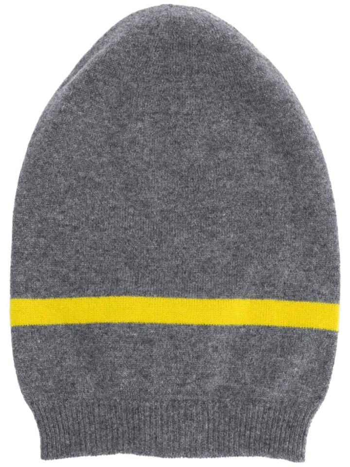Fabiana Filippi Contrast Stripe Beanie - Grey