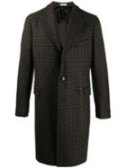 Boglioli Hounds-tooth Tailored Coat - Black