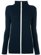 Cédric Charlier Stripe Applique Jumper, Women's, Size: 42, Blue, Polyamide/virgin Wool
