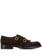 Doucal's Side Buckle Shoes - Brown