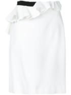 Giambattista Valli - Ruffled Detail Skirt - Women - Spandex/elastane/viscose - 40, White, Spandex/elastane/viscose