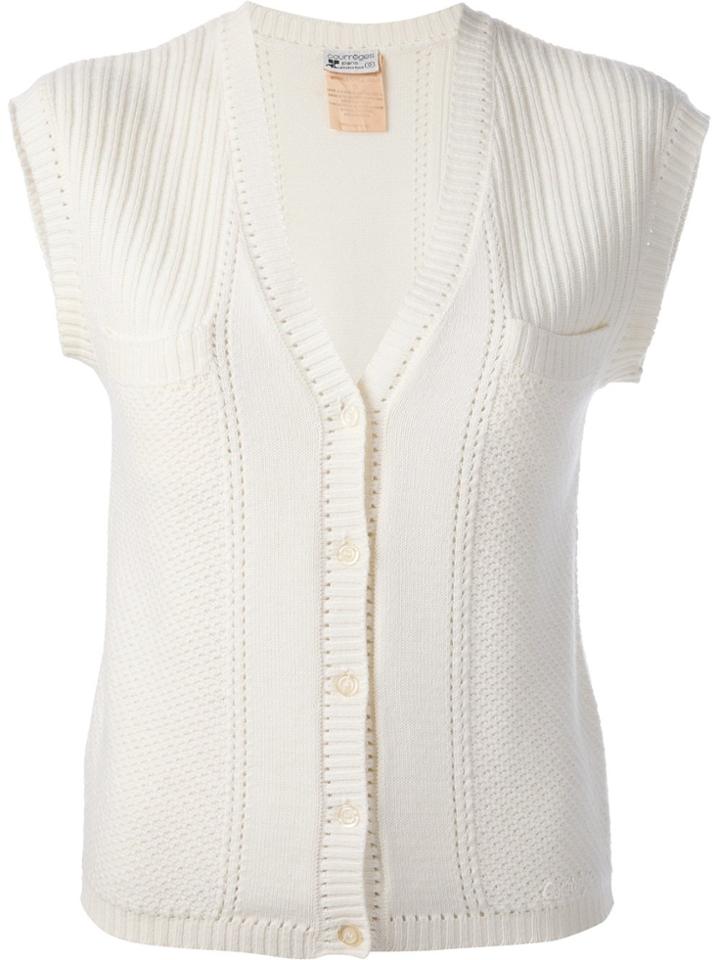 Courrèges Vintage Knit Cardigan - Nude & Neutrals
