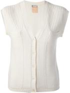Courrèges Vintage Knit Cardigan - Nude & Neutrals