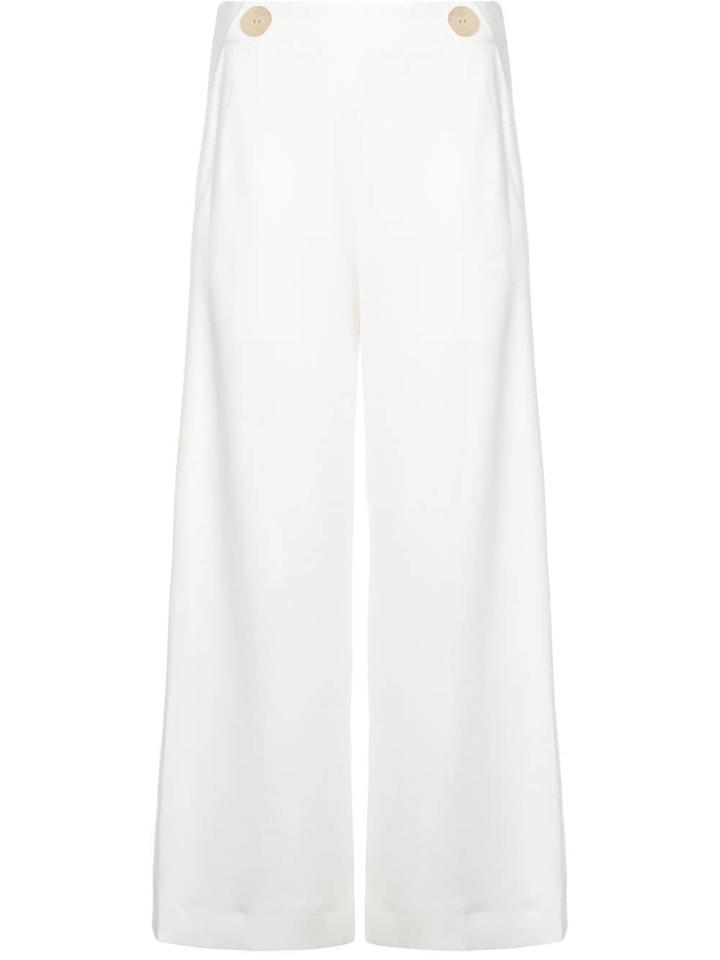 Derek Lam 10 Crosby Culotte With Button Detail - White