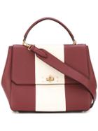 Bally - Striped Shoulder Bag - Women - Calf Leather - One Size, Women's, Red, Calf Leather
