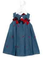 Lapin House - Bow Detail Denim Dress - Kids - Cotton - 12 Mth, Blue