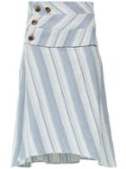 Lilly Sarti Striped Midi Skirt - Blue