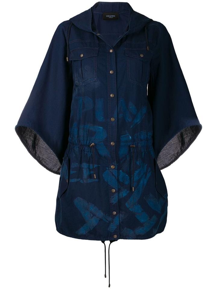 Mr & Mrs Italy Denim Parka Dress - Blue