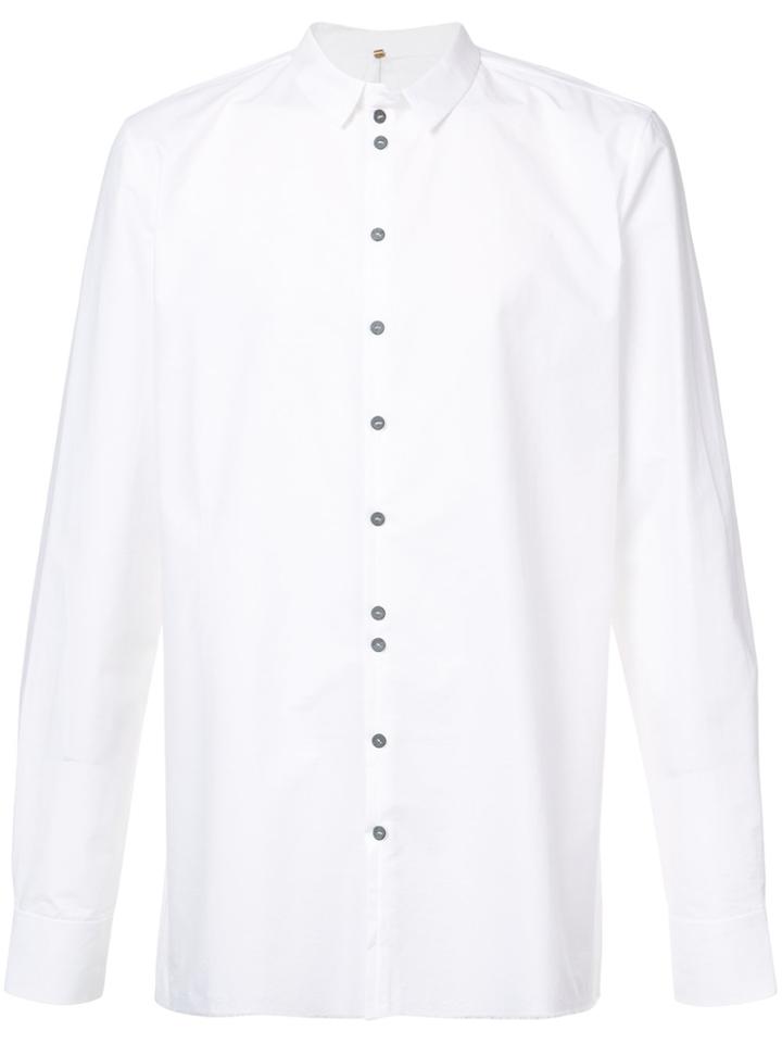 Label Under Construction Buttoned Slim-fit Shirt - White
