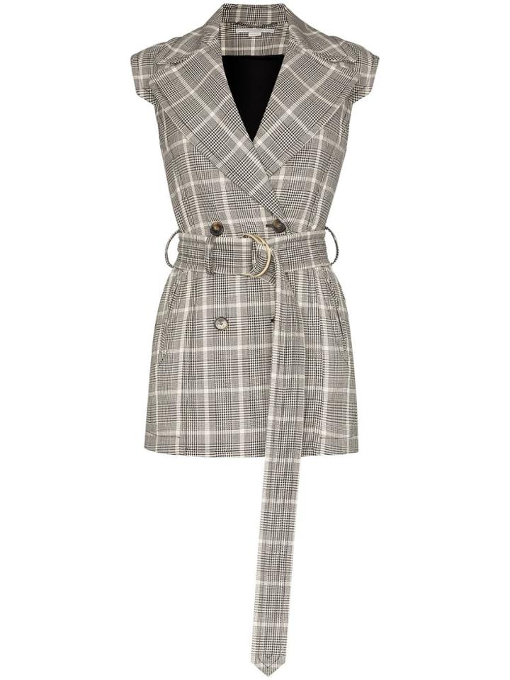 Stella Mccartney Check Belted Waistcoat - Brown