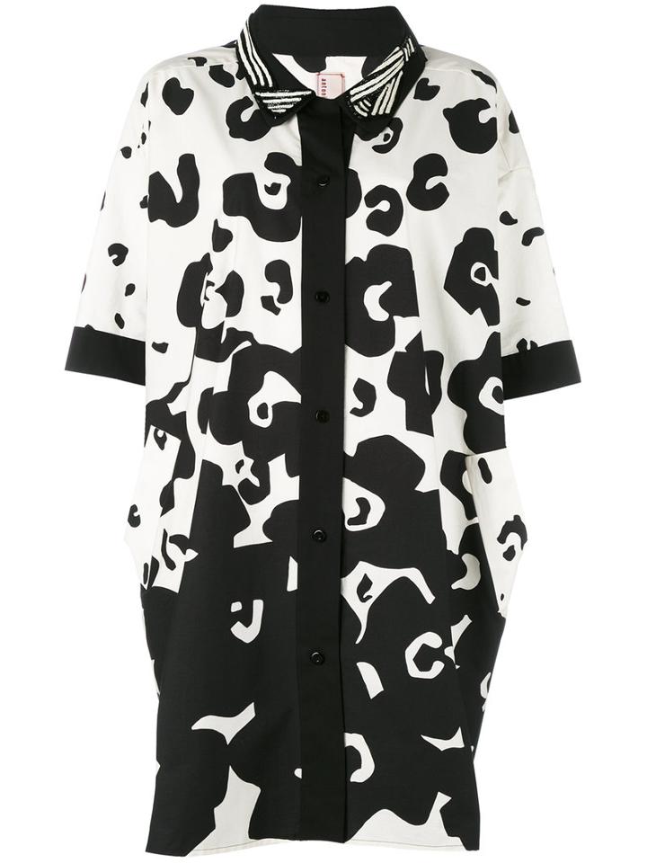 Antonio Marras - Abstract Print Top - Women - Cotton/polyester/acetate/viscose - 1, Black, Cotton/polyester/acetate/viscose