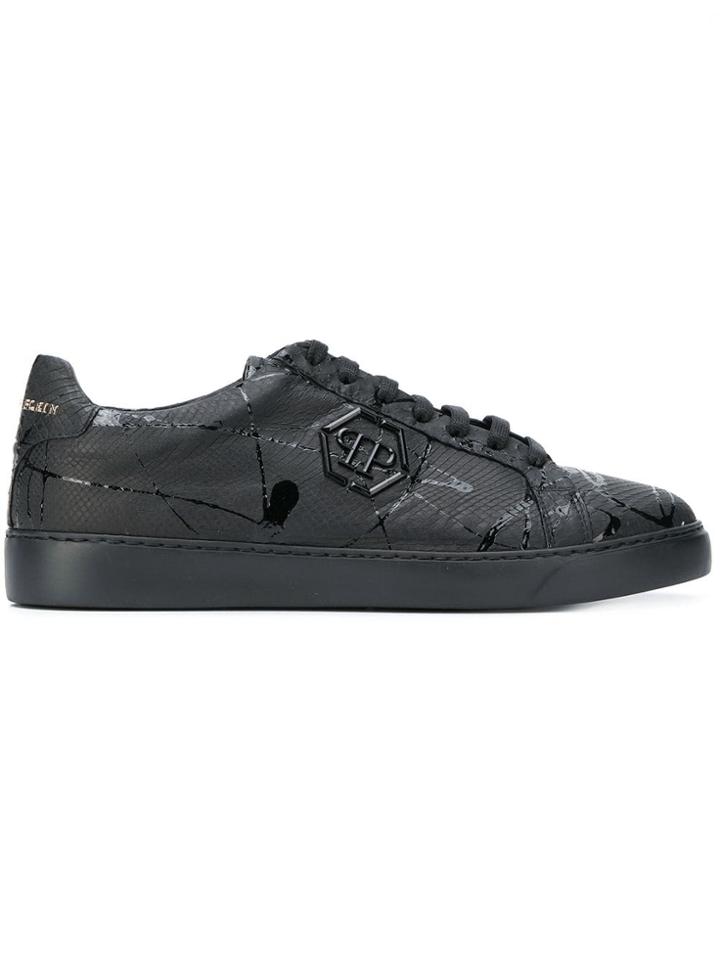 Philipp Plein Printed Low-top Sneakers - Black