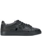 Philipp Plein Printed Low-top Sneakers - Black