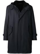 Manzoni 24 Fur Lined Hooded Coat - Blue