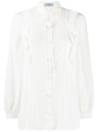 Prada Pleated Detail Shirt - White