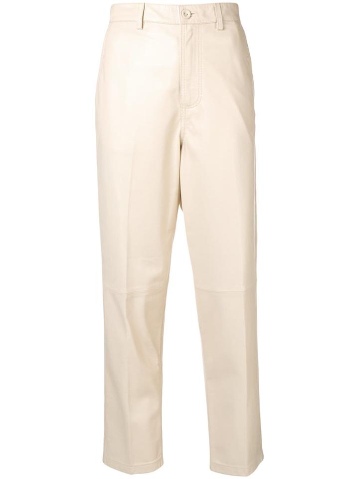 Reinaldo Lourenço Straight-leg Biker Trousers - Nude & Neutrals