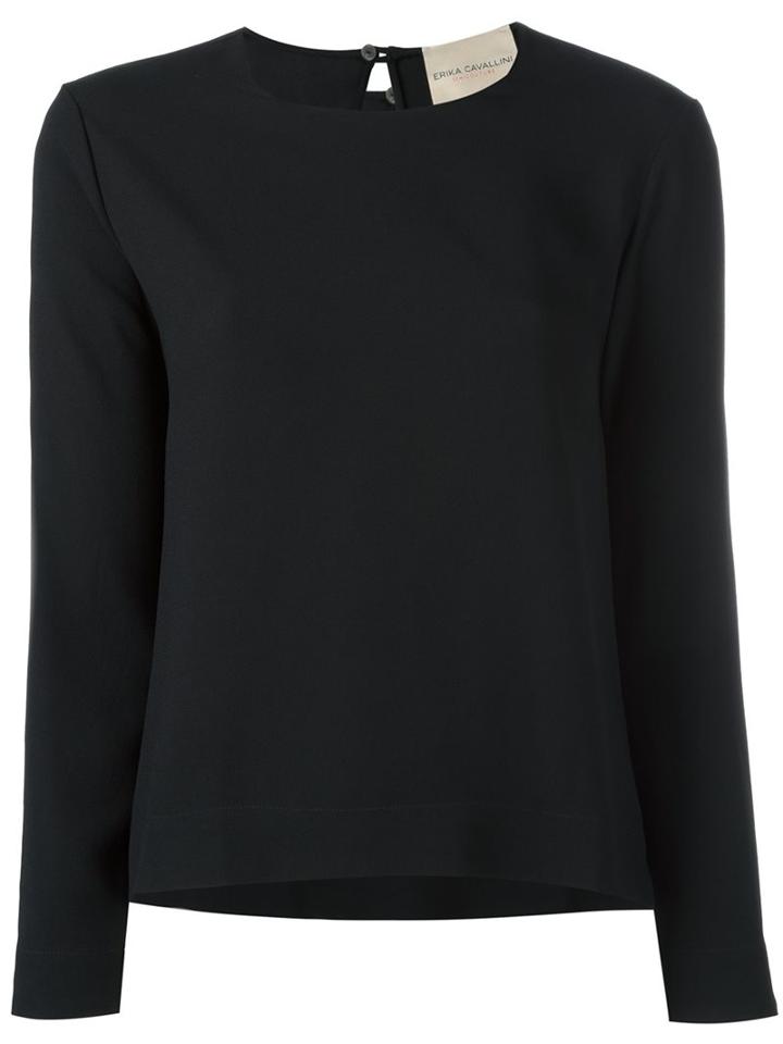 Erika Cavallini Curved Hem Blouse