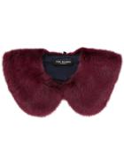 Yves Salomon Claudine Collar In Mink Fur - Red
