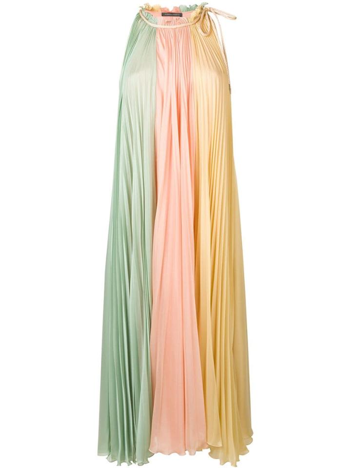 Alberta Ferretti Loose Pleated Dress - Green