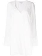 Venroy V-neck Mini Dress - White