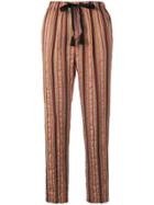 Forte Forte Striped Drawstring Trousers - Pink
