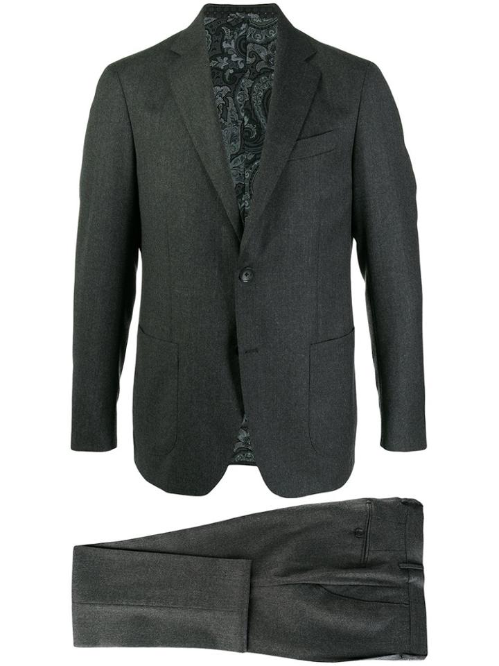 Etro Tailored Two Piece Suit - Grey