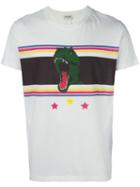 Saint Laurent T-rex Printed T-shirt, Men's, Size: Small, White, Cotton