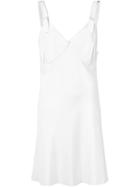 Calvin Klein Collection V-neck Slip Dress, Women's, Size: 38, White, Silk
