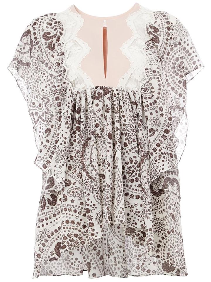 Chloé Lace Insert Daisy Chain Blouse