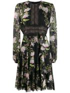Giambattista Valli Panelled Lace Floral Dress - Black