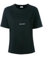 Saint Laurent Saint Laurent Print T-shirt, Women's, Size: Small, Black, Cotton
