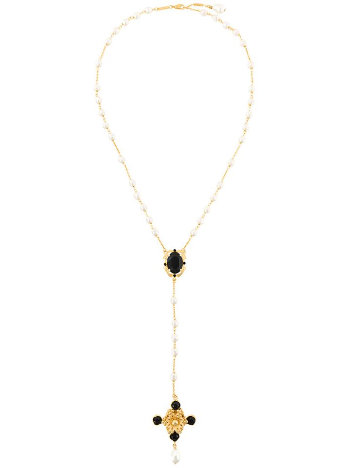 Dolce & Gabbana Pear Lariat Necklace - Metallic