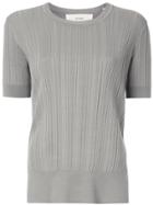 Cyclas Round Neck Knitted Top - Grey