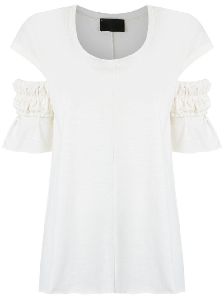 Andrea Bogosian Pleated Blouse - White