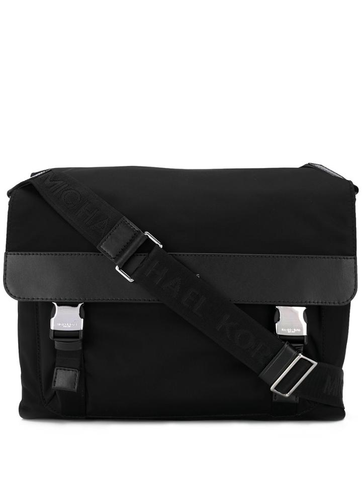 Michael Kors Double Buckle Messenger Bag - Black