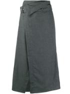 3.1 Phillip Lim Belted Waist A-line Skirt - Grey