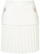 Dion Lee Pleated Mini Skirt - White