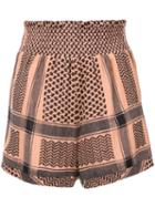 Cecilie Copenhagen - Ruffle Shorts - Women - Cotton - 2, Pink/purple, Cotton